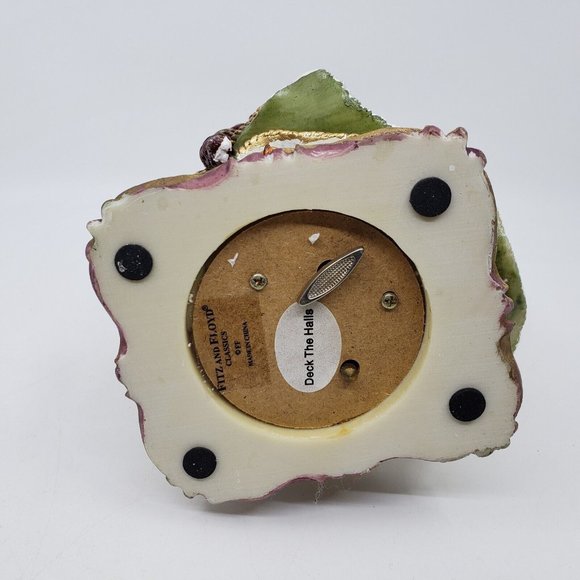 Fitz & Floyd Musical Renaissance Santa Figurine Sings Deck The Halls 8.75 in Red - Picture 8 of 16